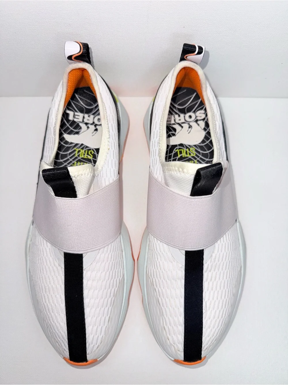 SOREL KINETIC IMPACT II Slip-On Sneakers with Orange, Neon Yellow & Black